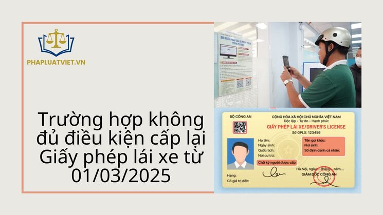 Các trường hợp không đủ điều kiện cấp lại Giấy phép lái xe từ 01/03/2025